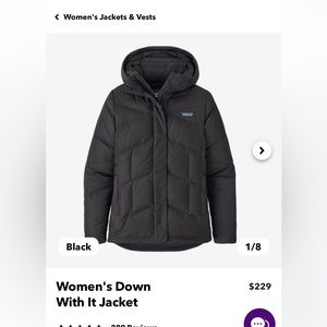 NWOT Patagonia Down With It Jacket